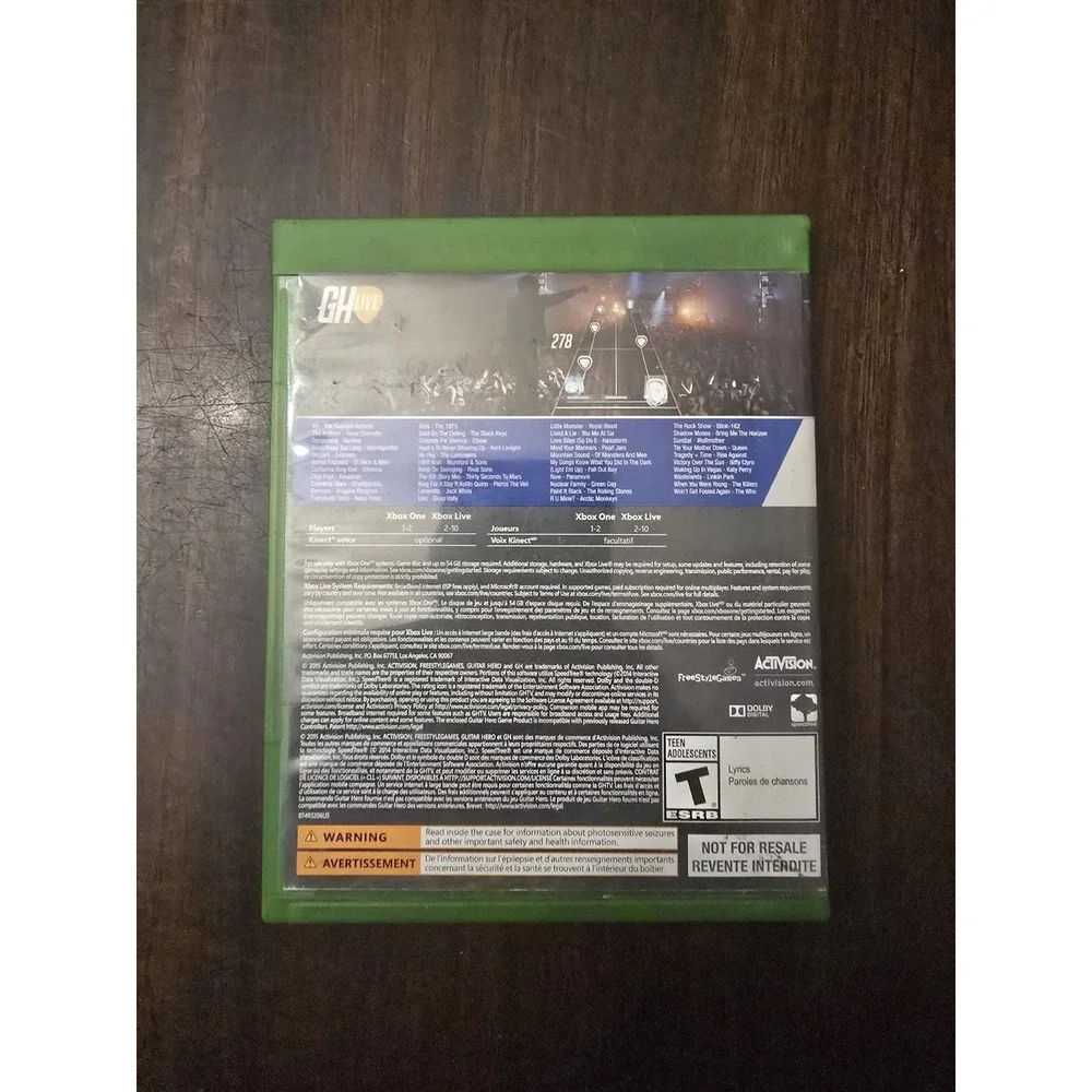 Guitar Hero Live Microsoft Xbox One Game Only